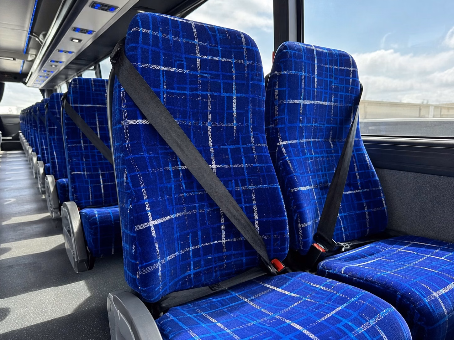 white plains charter bus interior